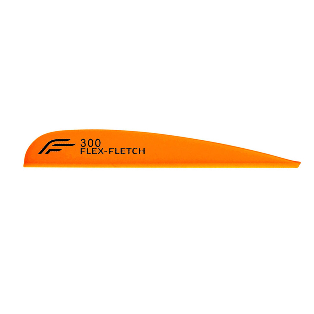 Flex-Fletch Vanes FFP No-Prep Parabolic Color: Dark Orange / Model: FFP 300