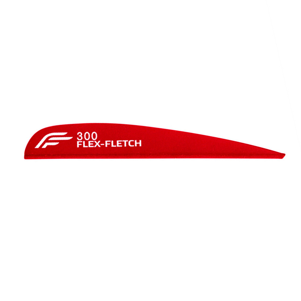 Flex-Fletch Vanes FFP No-Prep Parabolic Color: Real Red / Model: FFP 300