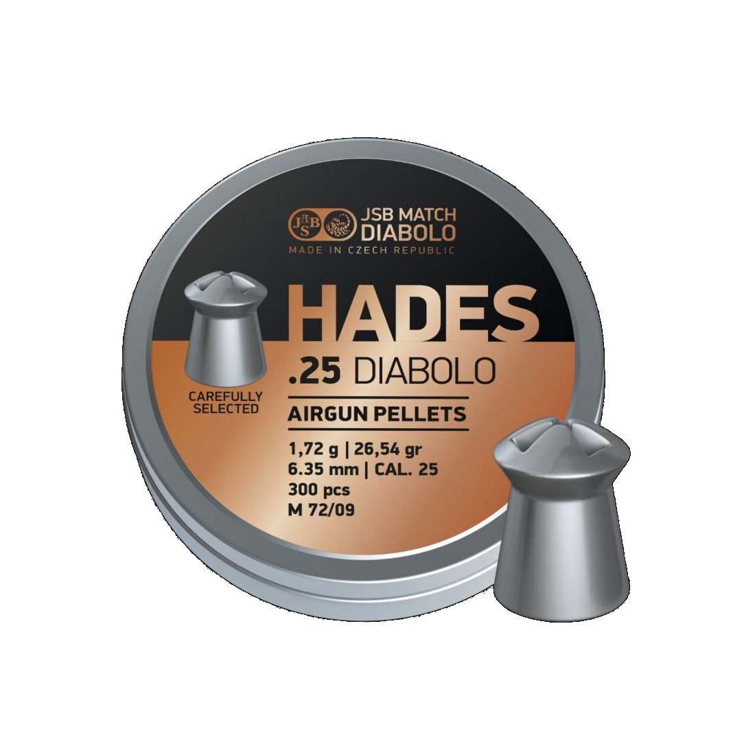 JSB Hades 6.35 mm Diabolo Airgun Pellets - 300 pcs