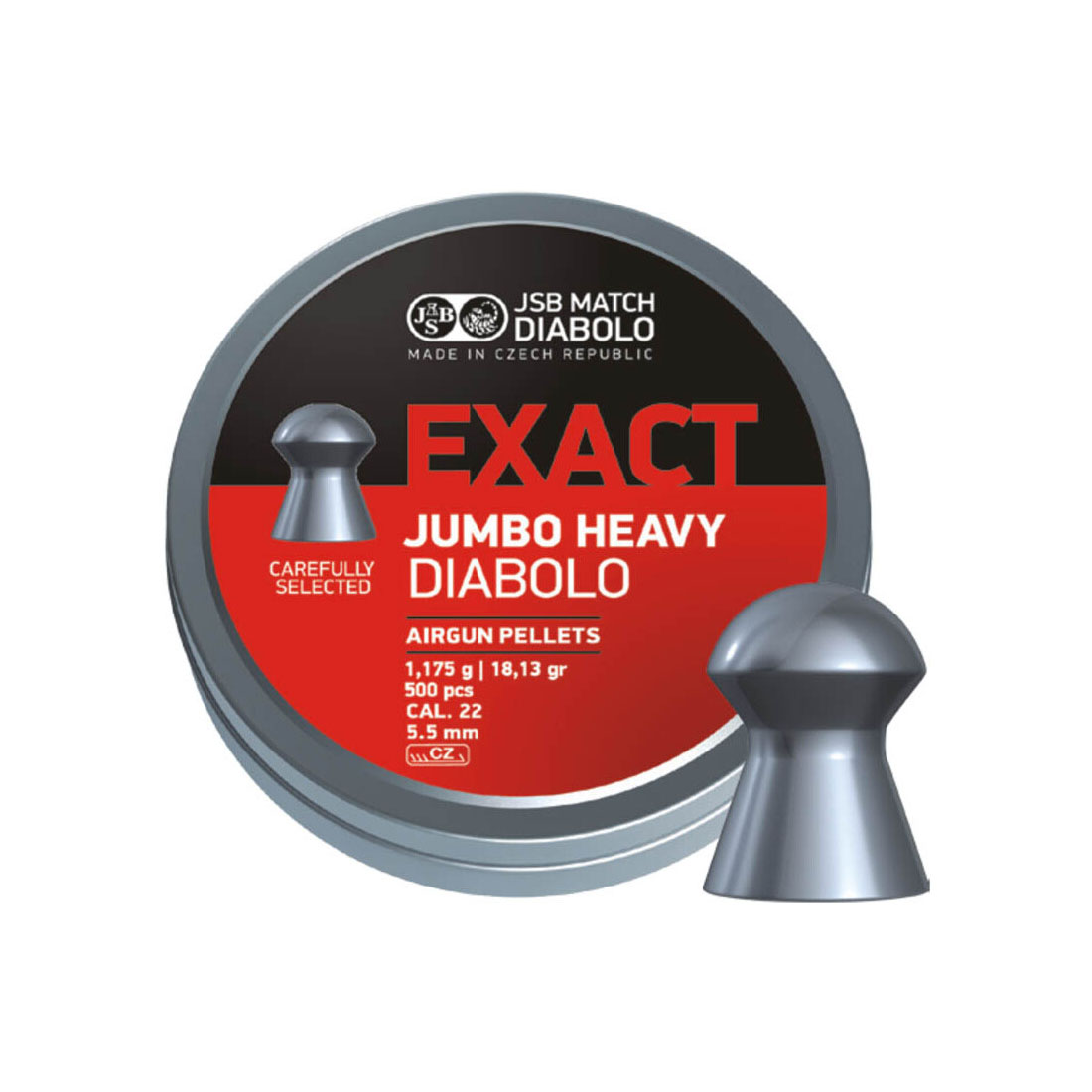 JSB Exact Jumbo Heavy 5.52 mm Diabolo Airgun Pellets  - 500 pcs