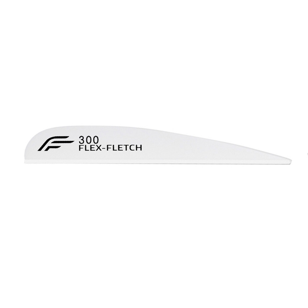 Flex-Fletch Vanes FFP No-Prep Parabolic Color: White / Model: FFP 300