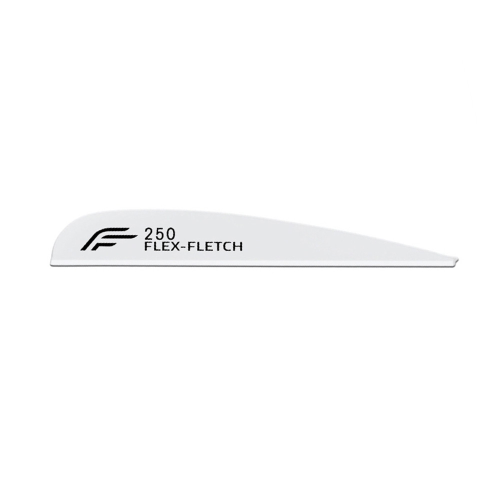 Flex-Fletch Vanes FFP No-Prep Parabolic Color: White / Model: FFP 250