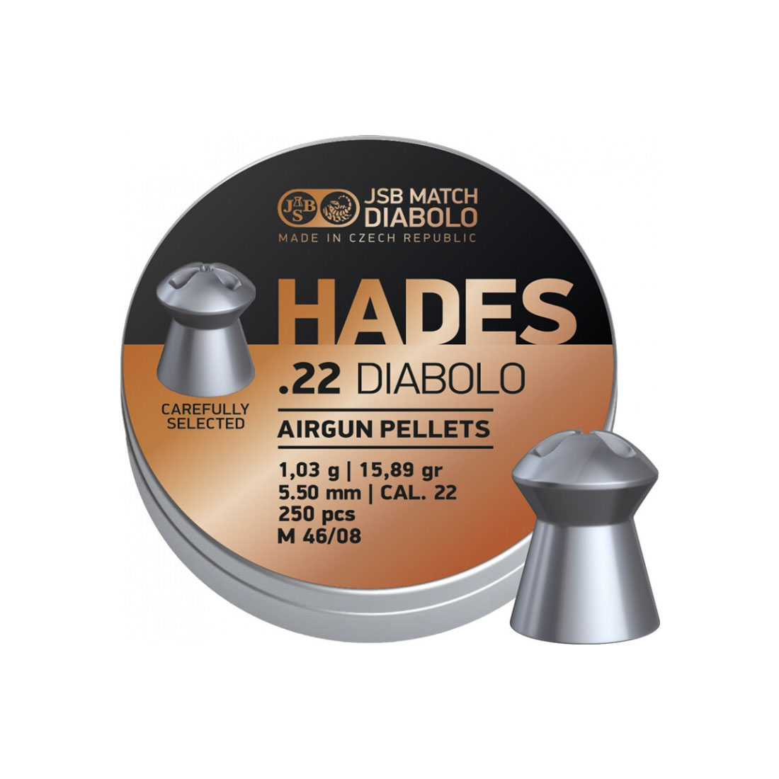 JSB Hades 5.5 mm Diabolo Airgun Pellets - 250 pcs