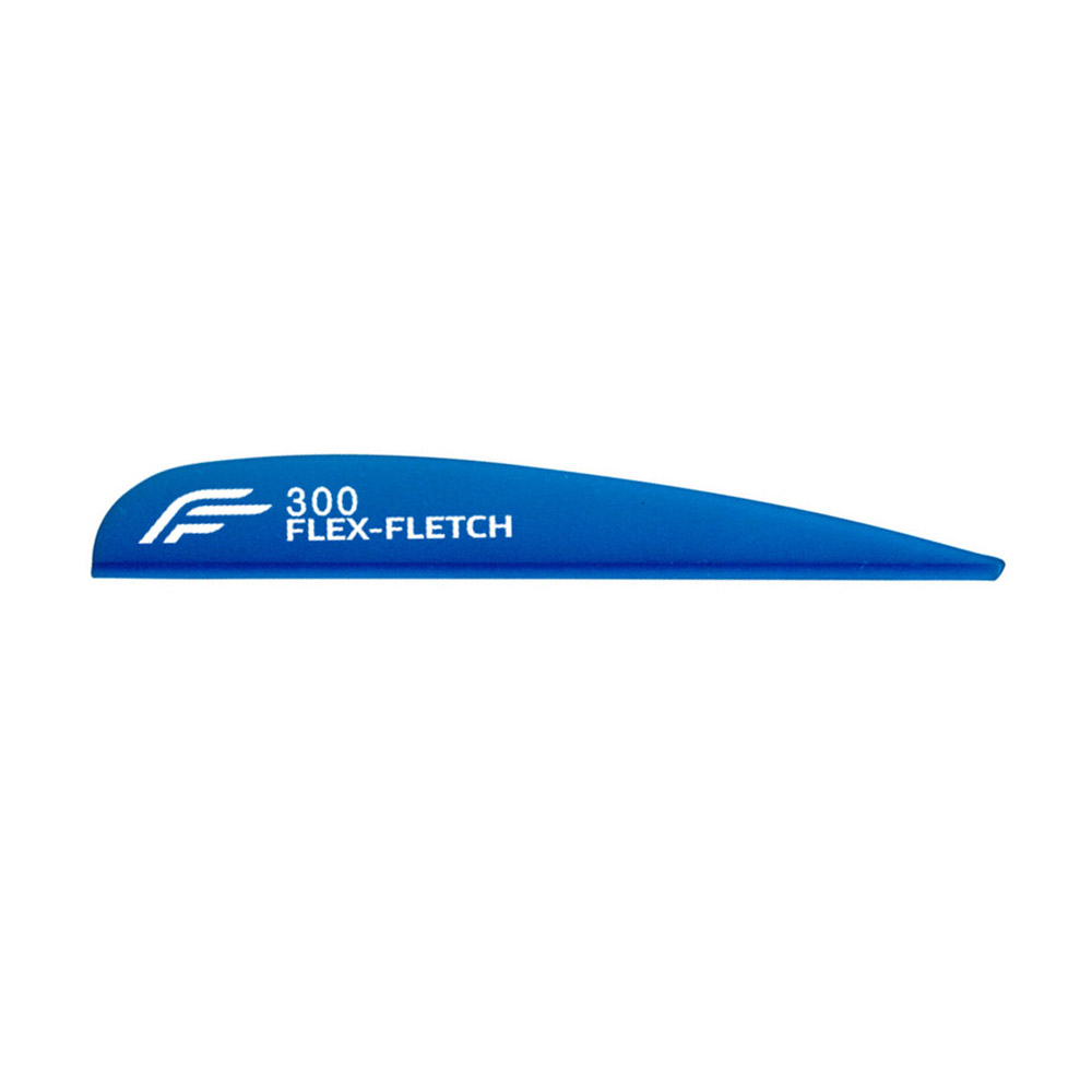 Flex-Fletch Vanes FFP No-Prep Parabolic Color: Fluor Blue / Model: FFP 300