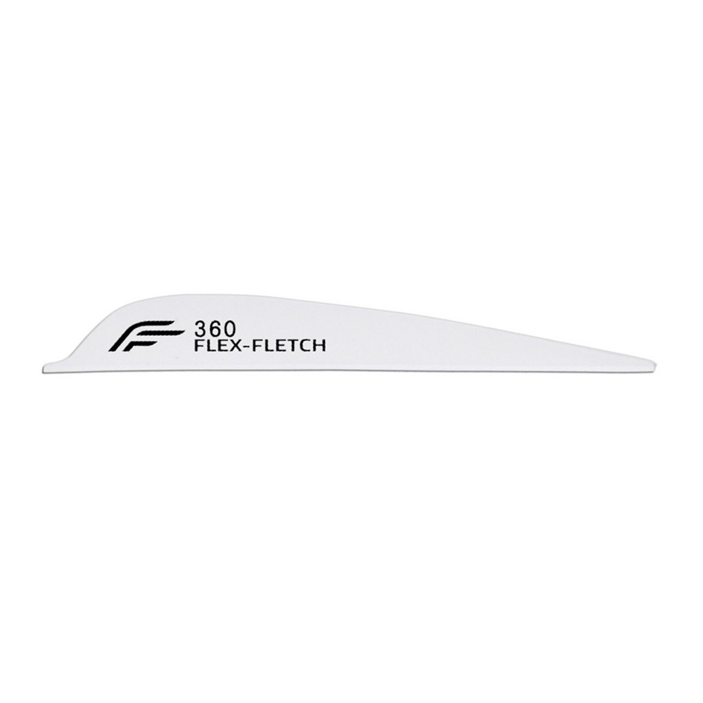 Flex-Fletch Vanes FFP No-Prep Parabolic Color: White / Model: FFP 360