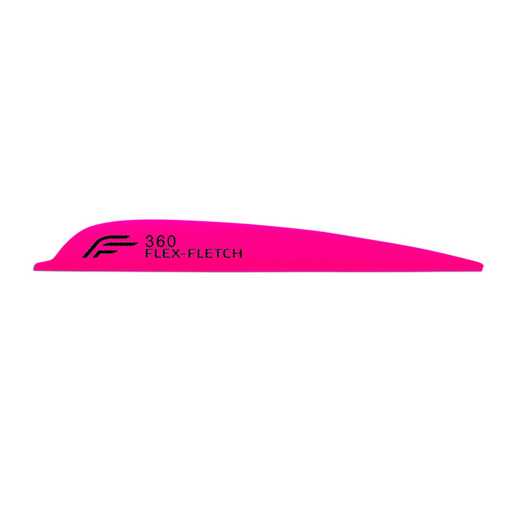 Flex-Fletch Vanes FFP No-Prep Parabolic Color: Fluor Pink / Model: FFP 360