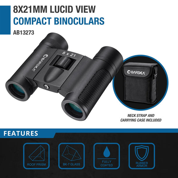 Barska Lucid View 8x21 Compact Binoculars