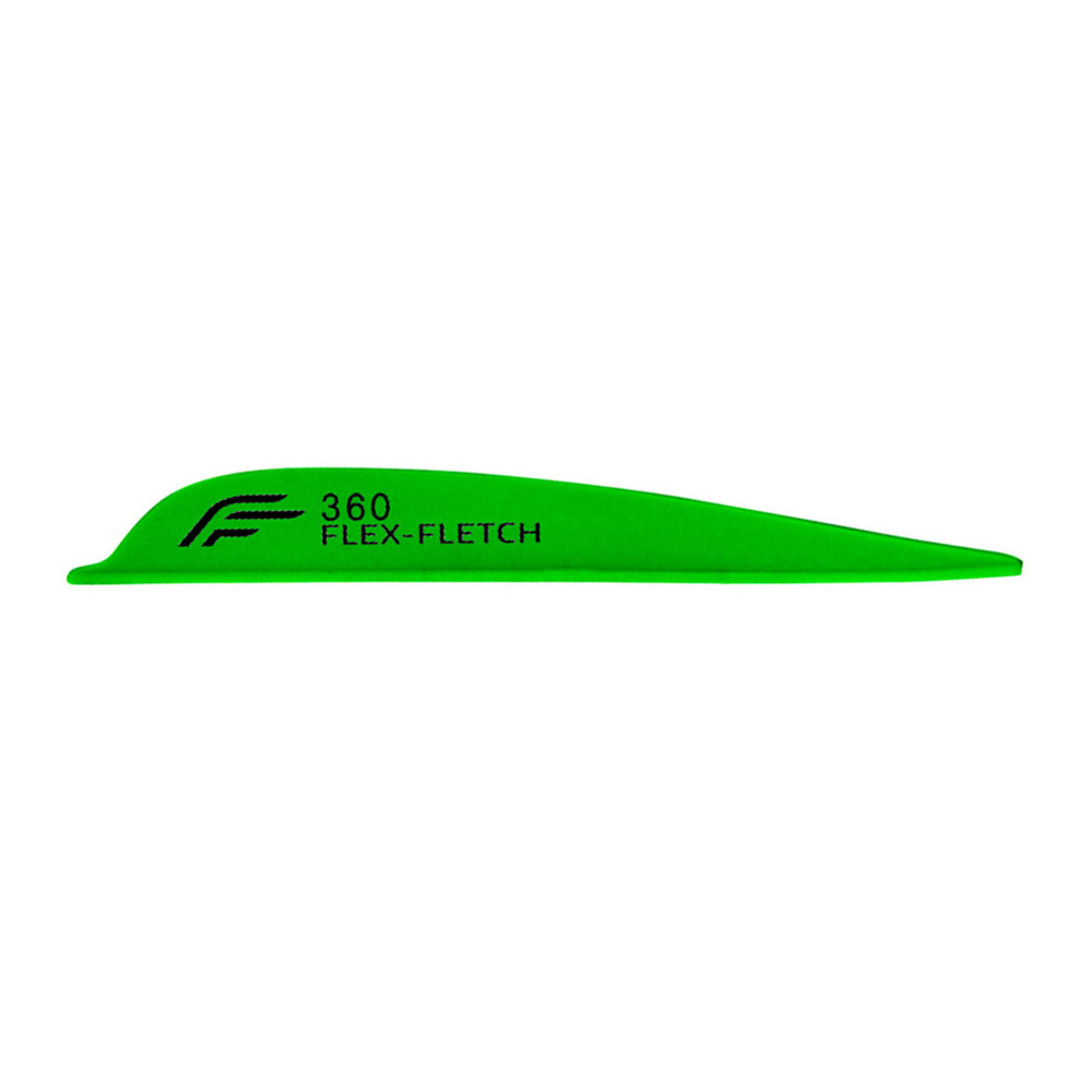 Flex-Fletch Vanes FFP No-Prep Parabolic Color: Fluor Green / Model: FFP 360