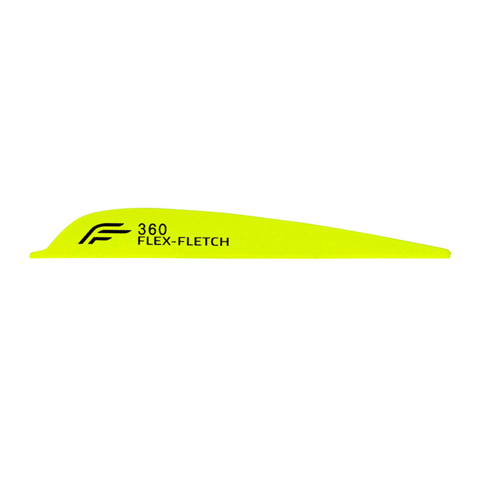 Flex-Fletch Vanes FFP No-Prep Parabolic Color: Yellow / Model: FFP 360