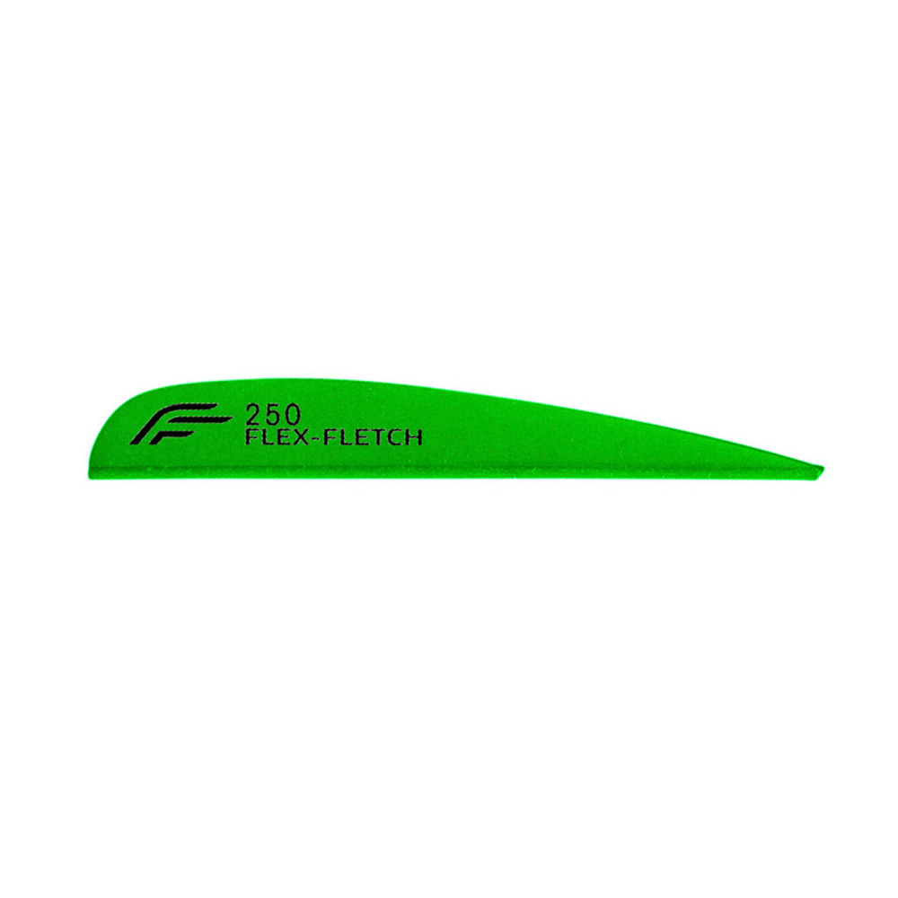 Flex-Fletch Vanes FFP No-Prep Parabolic Color: Fluor Green / Model: FFP 250