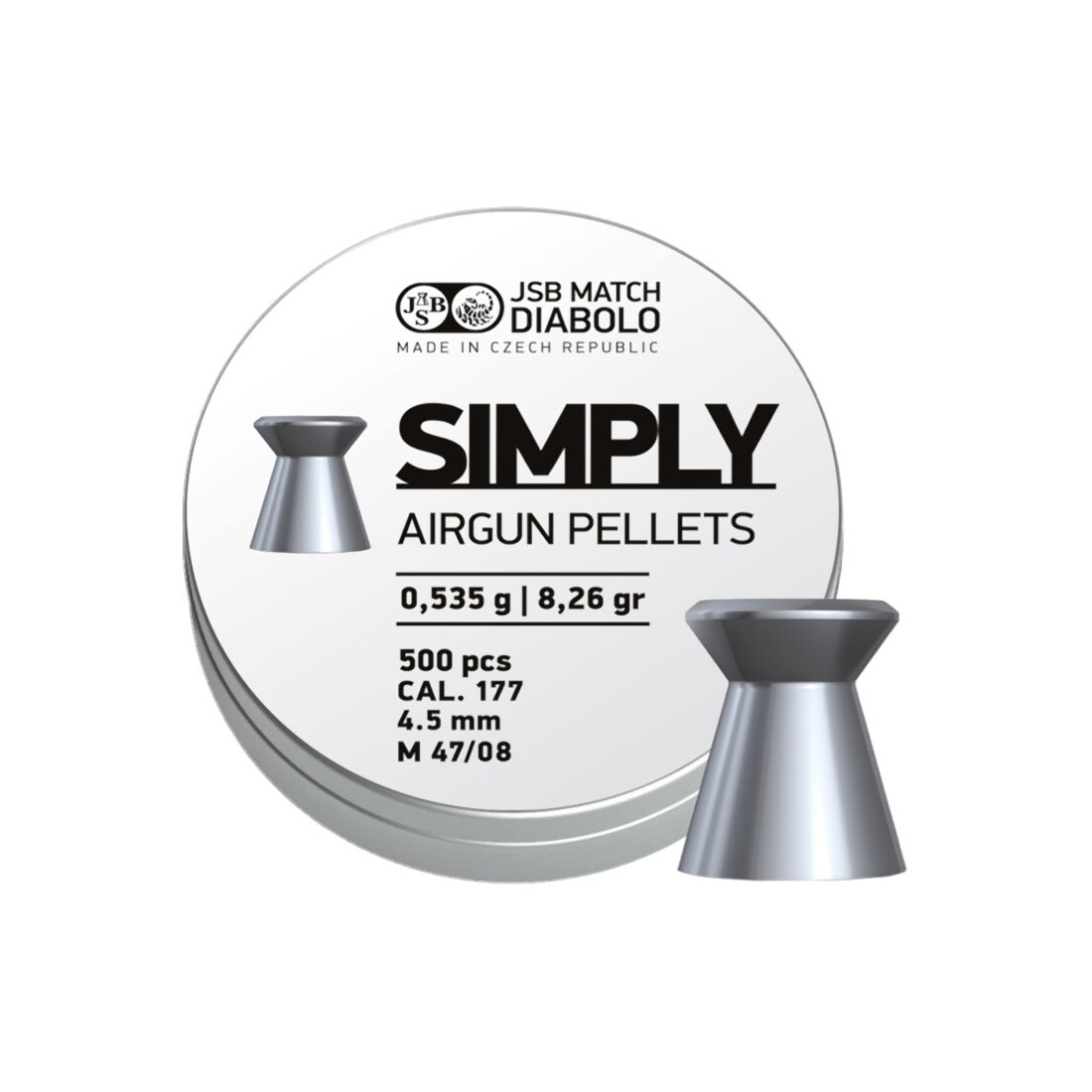 JSB Simply 4.5 mm Diabolo Airgun Pellets - 500 pcs