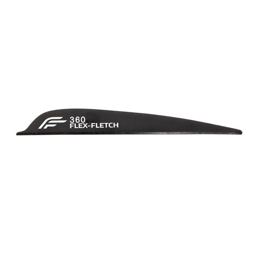 Flex-Fletch Vanes FFP No-Prep Parabolic Color: Black / Model: FFP 360