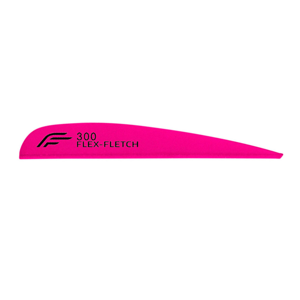 Flex-Fletch Vanes FFP No-Prep Parabolic Color: Fluor Pink / Model: FFP 300